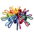 thumbnail image 1 of EeaseMX 8 pinzas multiusos de acero inoxidable de colores resistentes para bolsas de ropa y alimentos (colores variados), 1 of 7