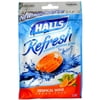 Halls Refresh Sugar Free Drops Tropical Wave 20 Each (Pack of 6)