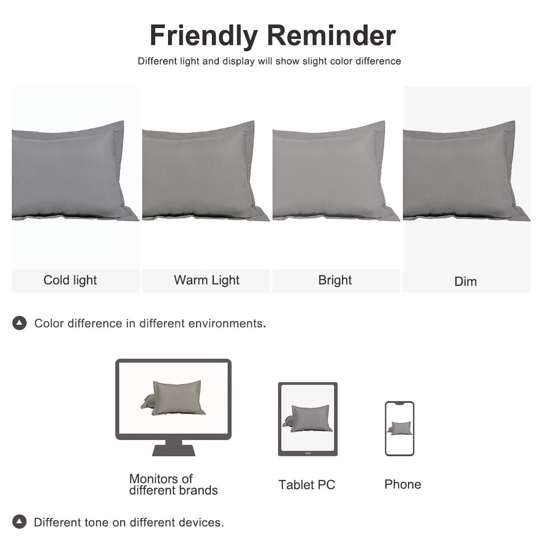 Unique Bargains Pillowcases Soft Microfiber Pillow Shams Set of 2 Queen Grey