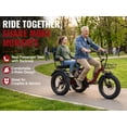 thumbnail image 3 of NOMIGO Two Seater Electric Tricycle Pre-assembled 7 Speed 3 Wheel Electric Bicycle Max 20MPH 20*4.0" Fat Tire W/ 48V 20Ah Lithium Battery 750W Motor Electric Tricycle for Adults with 2 Baskets Red, 3 of 9