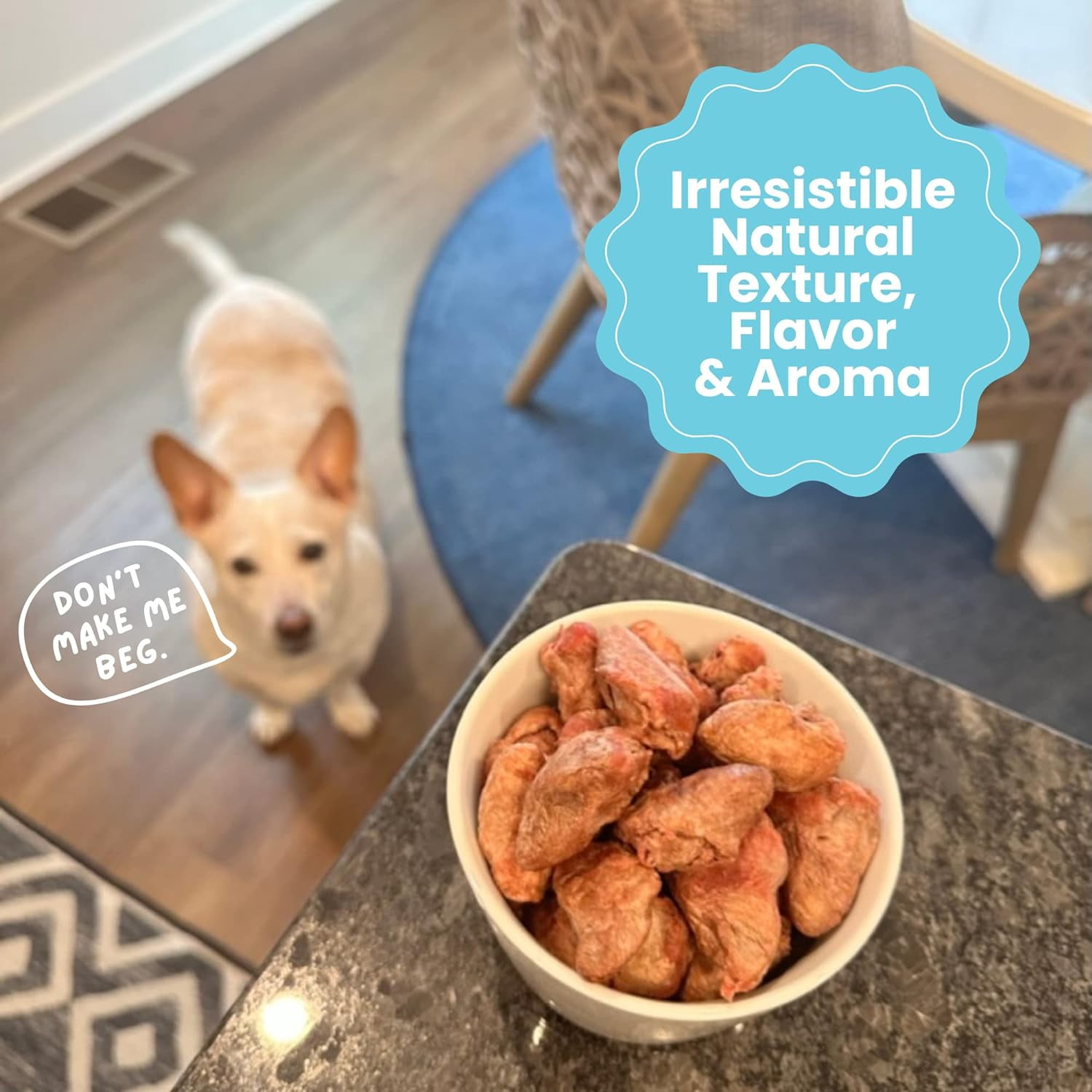 HotSpot Pets Freeze Dried Chicken Hearts for Cats & Dogs - 1LB Bag - All Natural Grain-Free - Made in USA
