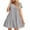 Gray, variant on Summer Women V Neck Flowy Babydoll Dresses Short Sleeve Swing Shift Loose Casual Mini Dress