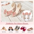 thumbnail image 4 of 2-Pack Bow Shoe Clips, Satin Elegant Detachable Buckle Bridal Heels Accessories with Pearl Rhinestone for Wedding, 4 of 5