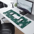 thumbnail image 2 of Long Mouse Pads for Desk,Green Christmas Snowflake Pattern Desk Mats on Top Of Desks, Desk Mouse Pad Extra Large with 3mm Non-Slip Base and Stitched Edge for Gaming,Office,Work,Home 31.5x11.8in, 2 of 5
