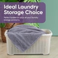 thumbnail image 3 of Superio 50L Laundry Hamper Knit Style Basket with Lid - White (3 Pack), 3 of 5
