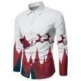 thumbnail image 3 of Camisa de hombre de moda de alta calidad con botones, camisa navideña, camisa de diseño informal, blusas navideñas de manga larga, blusas de solapa para hombre, 3 of 5