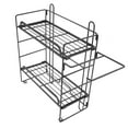 thumbnail image 4 of Over The Toilet Storage Rack, Toilet Storage Shelves Space Saver Wall Mounted 2 Layers Foldable No Drilling Toilet Shelf With Hooks For Homeuse, 4 of 8