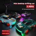 thumbnail image 4 of Leyfeng Toy Car, Pocket-Sized Turbo Drift Racer 1:64 Remote Control Car with Dynamic Led Lights, 4 of 9