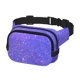 thumbnail image 2 of Fotbe Purple Glitter Cangurera Cuadrada con Estampado de Doble Capa, Bolsa de Cintura Ajustable Mini para Hombres y Mujeres, 2 of 9