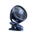thumbnail image 2 of USB Desk Fan, Portable Rechargeable Clip On Fan, 360° Adjustable Personal Fan, 3 Speed Settings, Large Wind Power, for Home Office Car, 2 of 2