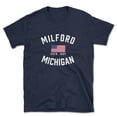 thumbnail image 1 of Milford Michigan Patriot Men's Cotton T-Shirt, 1 of 1