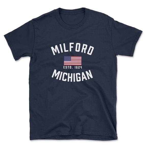 Milford Michigan Patriot Men's Cotton T-Shirt