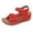 Red, variant on Rokment Women's Orthopedic Platform Wedge Walking Sandals with Arch Support Boho Beach Trendy Casual Flower Orthotic Chunky High Heels Dress Summer Shoes for Vacation Black Size 6