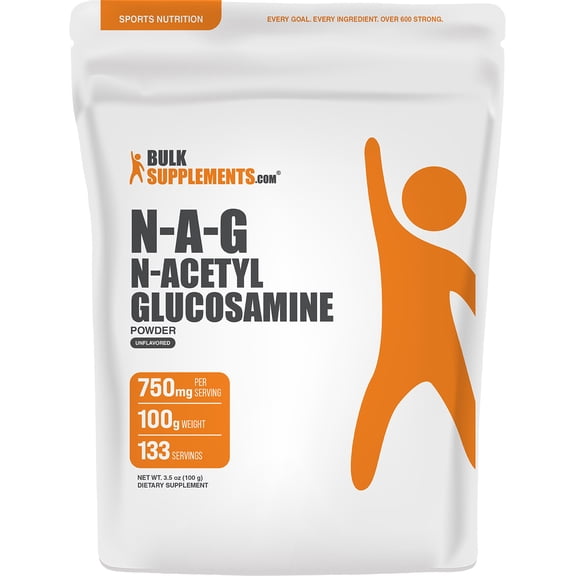 BulkSupplements N-Acetyl D-Glucosamine (NAG) Powder - 100 Grams (3.5 oz)