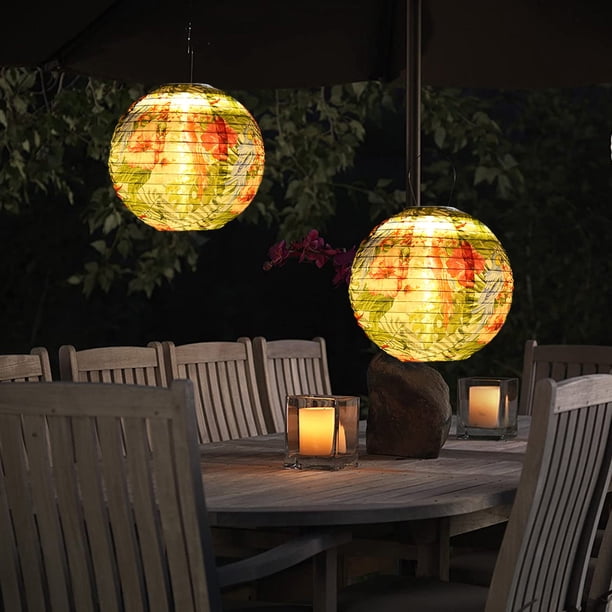 Linterna solar impermeable LED Ehuebsd 3x colgante patio al aire libre decoración de fiesta