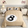 thumbnail image 2 of meiyoeat Neutral Lucky 8 Ball Full Size Comforter Sets for Girls, Cartoon Billiards Bedding Comforter Set, Tan, Reversible, 3-Piece, 1 Comforter and 2 Pillowcases, 2 of 6