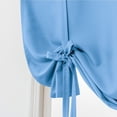 thumbnail image 1 of Nvzi Cortina corta de una pieza, opaca, de color liso, con cordones, ideal para ventanas pequeñas en cocinas, cafeterías y baños. Estilo con barra, color azul, 120 x 120 cm., 1 of 5