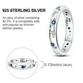 thumbnail image 2 of MULA Original Sparkling Starry Night 925 Sterling Silver Finger Ring Blue AAA CZ For Women Jewelry Birthday Gift, 2 of 7