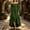 Green, variant on Womens Renaissance Dress Gothic Off Shoulder Corset Waist Tiered Ruffle High Low Hem Halloween Costume Party Dress