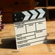 thumbnail image 2 of Cateissary Tabla de Clapboard de escenario de acción, de película de cine de madera, pizarra, L, negro Accesorios para fotos blanco S, 2 of 6