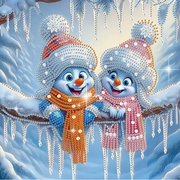 5D DIY Diamond Painting Kit Cheerful Christmas Animals Colorful Crystal Diamond Painting Handmade Art Craft Includes Tools, Suitable for Beginners and Adults Home Wall Decor Holiday Gift