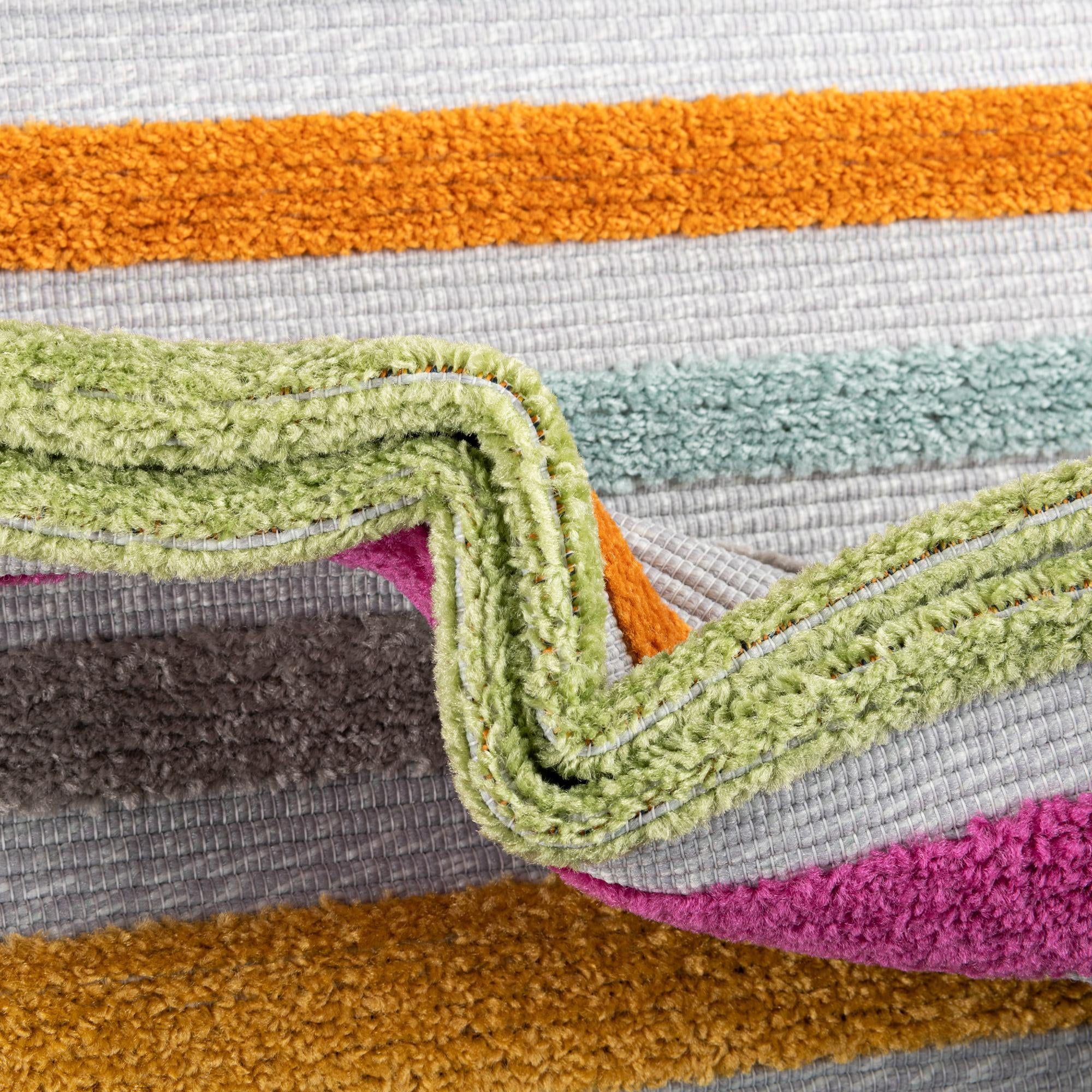 Rugs.com Aruba Outdoor Collection Rug – 5' 3 x 8' Gray Low-Pile Rug Perfect For Any Outdoor Space, Bedrooms, Dining Rooms, Living Rooms
