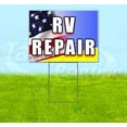 thumbnail image 1 of Rv Repair (18" x 24") Yard Sign, Includes Metal Step Stake, 1 of 6
