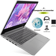 thumbnail image 2 of Lenovo IdeaPad 3i 14 Laptop, Student and Business, 14" FHD Screen, Intel i3-1115G4 Processor, 20GB RAM, 2TB SSD, HDMI, Webcam, Dolby Audio, Wi-Fi 6, Windows 11 Home, Platinum Grey + 4in1 Accessory, 2 of 10