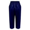 thumbnail image 5 of Jxximdong Pants for Women Women's Pocket Cotton Linen Fashion Solid Color Pants Slim Casual Long Pants Blue L Trousers, 5 of 5
