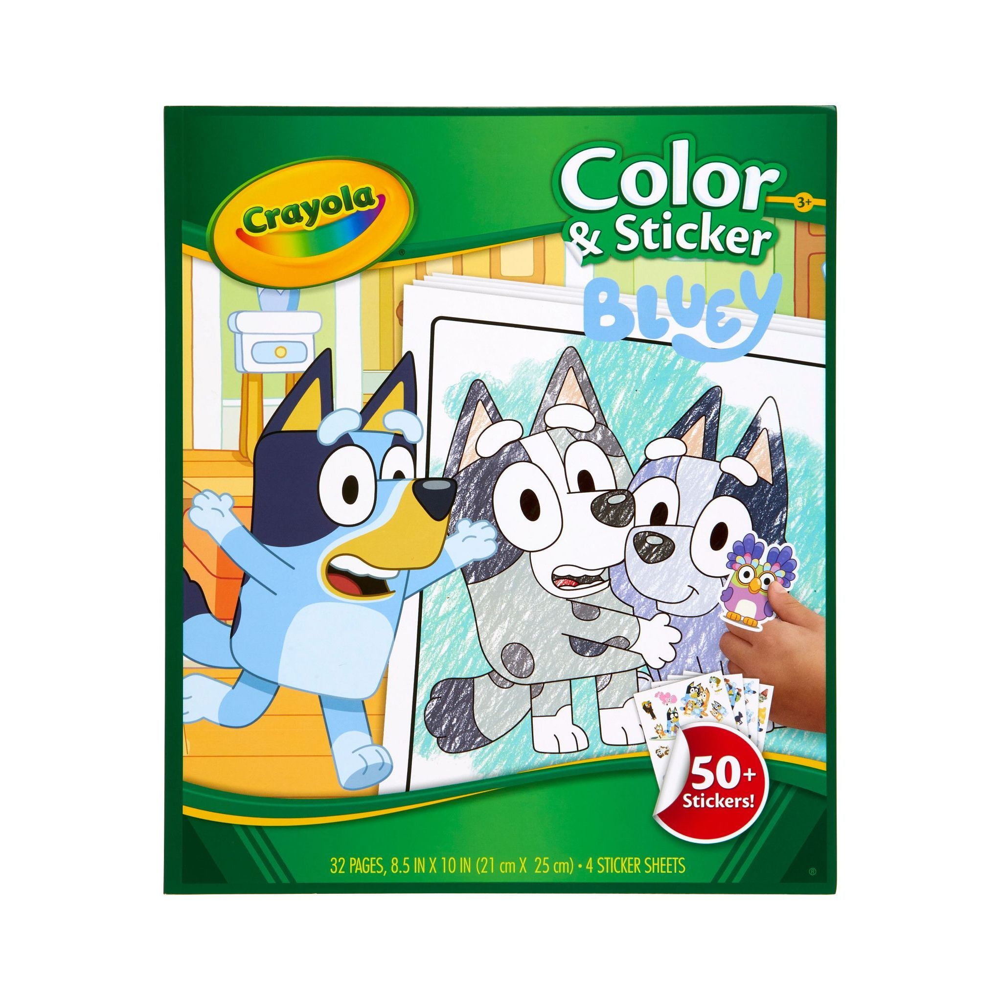 Crayola Bluey Color & Sticker Activity, Coloring Book, 32 Pages, Gift for Kids