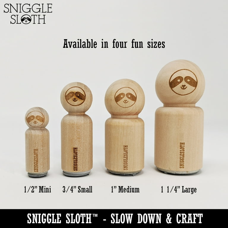 Sweet Sloth Hanging from Tree Rubber Stamp for Scrapbooking Crafting  Stamping - Mini 1/2 Inch 