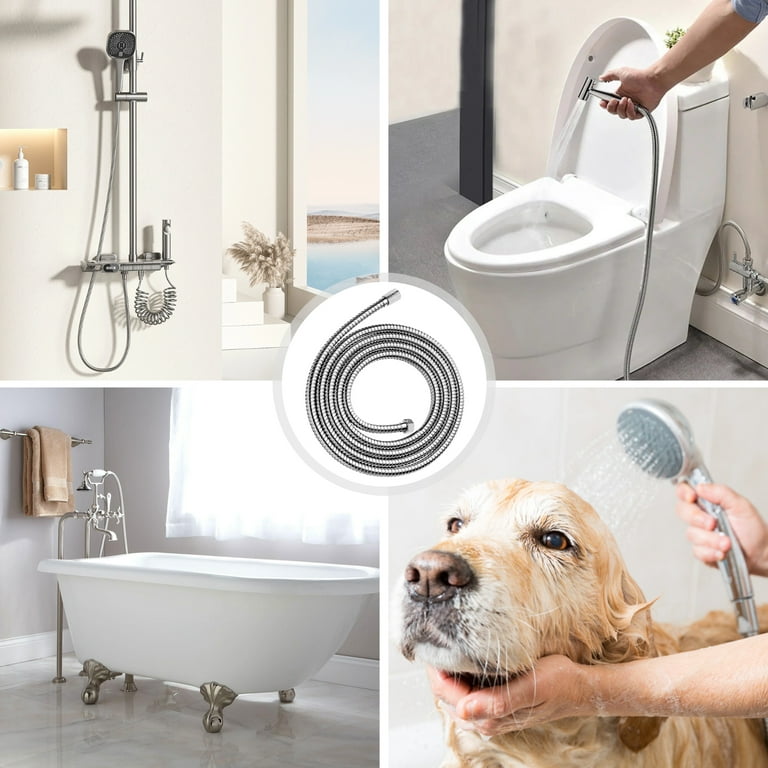 10ft Stainless Steel Shower Hose – 118" Extra Long, 304 Grade, Anti-Tangle, G1/2 Fitting
