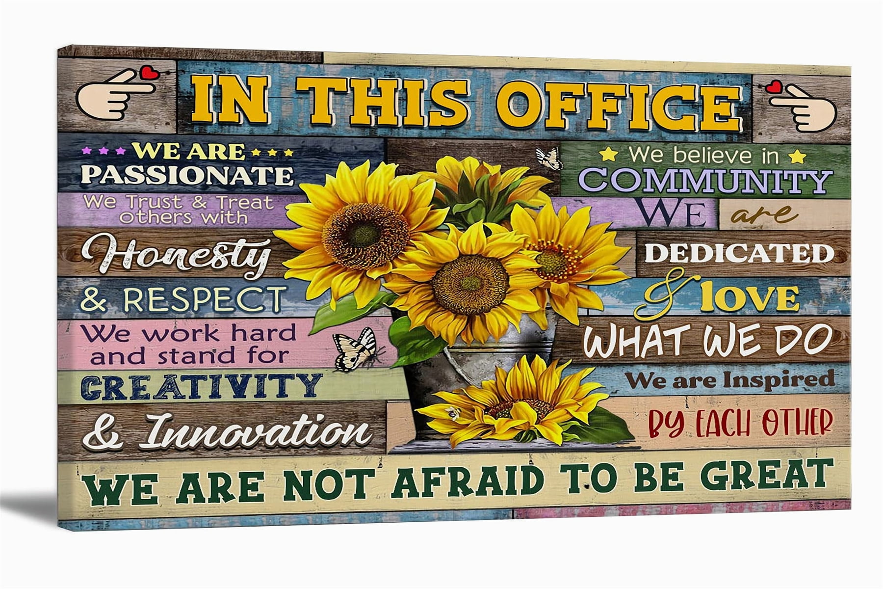 Inspirational Wall Art for Office Theme Wall Decor for Women