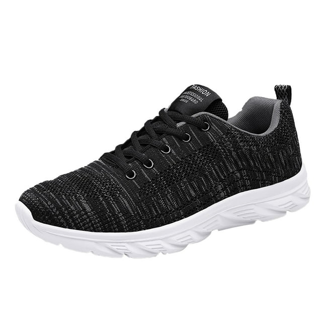 Kcodviy Men Mesh Mountaineering Casual Men's Go Walk Max-54601 Sneaker Sport Shoes Lace Up Sneaker Men Solid Color Running Breathable Sneaker Rack for Men Bedroom with Light Soft Bottom