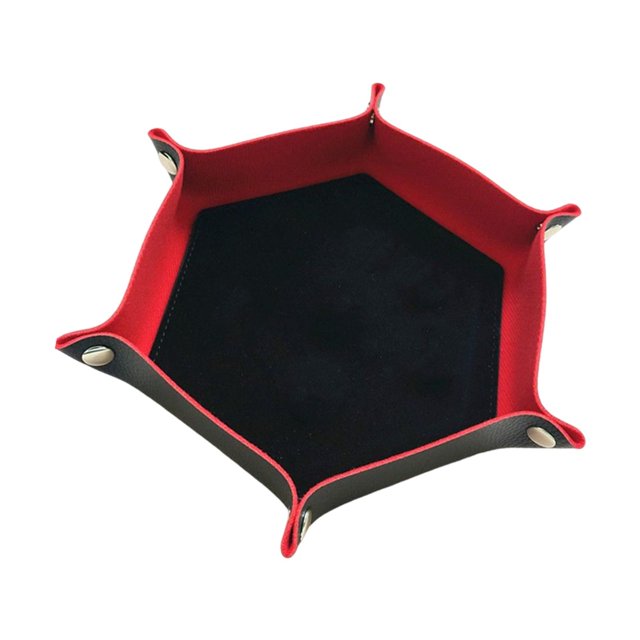 Bandeja hexagonal para dados, alfombrilla para dados PU, plegable portátil de , tamaño más grande Gloria Bandeja de dados hexagonal