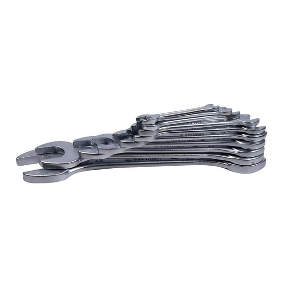 Doe Maw Spanners - Ensemble de 12 Pcs Kit-03-121m, Acier Chromé Vanadium, Chromé Clé Double Face Finition Chromée, Ensemble d'Outils de Clé - E-2001 Matériau de Haute Qualité