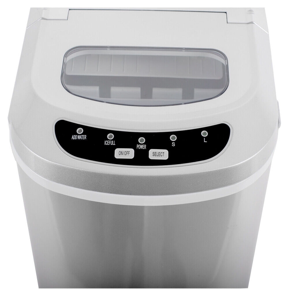Techomey Countertop Ice Maker Portable Ice Machine Compact 26lbs in 24H ‎Silver