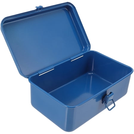 BESTYASH Blue Iron Atv Cargo Box Durable Tool Storage Container for Home Warehouse and Shop Use