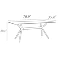 thumbnail image 4 of Compamia Air 7 Piece Rectangle Dining Set in White Finish, 4 of 5