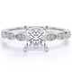thumbnail image 1 of JeenMata Anillo de Compromiso Solitario de Moissanita de Corte Princesa de 1,75 Quilates en Oro Blanco de 18 K sobre Plata, 1 of 6