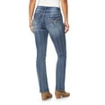 thumbnail image 2 of WallFlower Women's Ultra Slim Bootcut Mid-Rise Insta Soft Juniors Jeans, 2 of 4