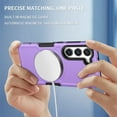 thumbnail image 2 of ELEHOLD Hybrid Rugged Case for Samsung Galaxy S24 Plus Heavy Duty Full Protection Compatible with Mag Safe Anti-Scratch Shockproof Slim Magnetic Case for Samsung Galaxy S24 Plus, Purple, 2 of 10