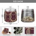 thumbnail image 2 of Yayeee Ashtray with Lid for Cigarette Smokeless Stainless Steel Home Ash Holder, Gold Abstract Pattern, 2 of 7