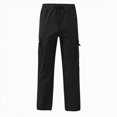 thumbnail image 5 of HFHAPW Boy's Casual Baggy Cargo Pants Elastic Waist Workout Sweatpants Joggers(Black,7-8 Y), 5 of 6