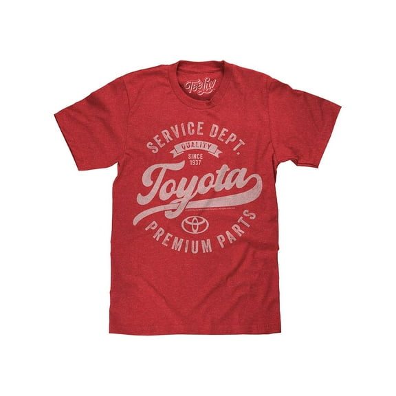 Tee Luv Men's Toyota Service Department Faded Car Logo T-Shirt (L)