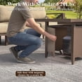 thumbnail image 4 of JXXM 43 in Rectangular Aluminum Propane Fire Pit Table, 55000 BTU, Brown, with Wind Guard, Lid & Waterproof Cover, Fits 20 lb Tank, 4 of 10