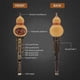 thumbnail image 3 of Handmade Bamboo Gourd Cucurbit Flute Instrument Key of C with Case for Beginner Music Lovers, 3 of 5