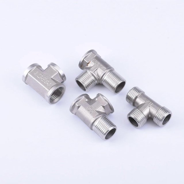 1/2inch Female Male Thread Tee Type Reducing Stainless Steel Elbow Butt Joint Adapter Adapter Coupler Plumbing Fittings 1Pcs(23)