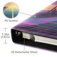 thumbnail image 3 of FORMRS 3 Ring Photo Album 4"x6" Self Adhesive Large Capacity PU Leather Cover, Neon Road, 3 of 8