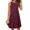 Wine, variant on Crunowin Summer Dresses for Women Casual Crew Neck Beach Boho Sleeveless Tank Sundresses Black Size L